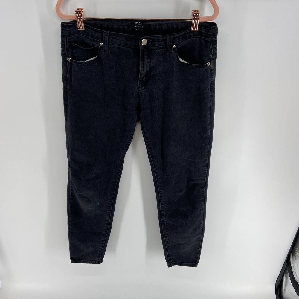 Forever 21 Black Skinny High Rise Jeans Womens 30